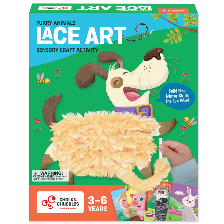 Lace Art - Furry Animals Craft Kit |  | Safari Ltd®