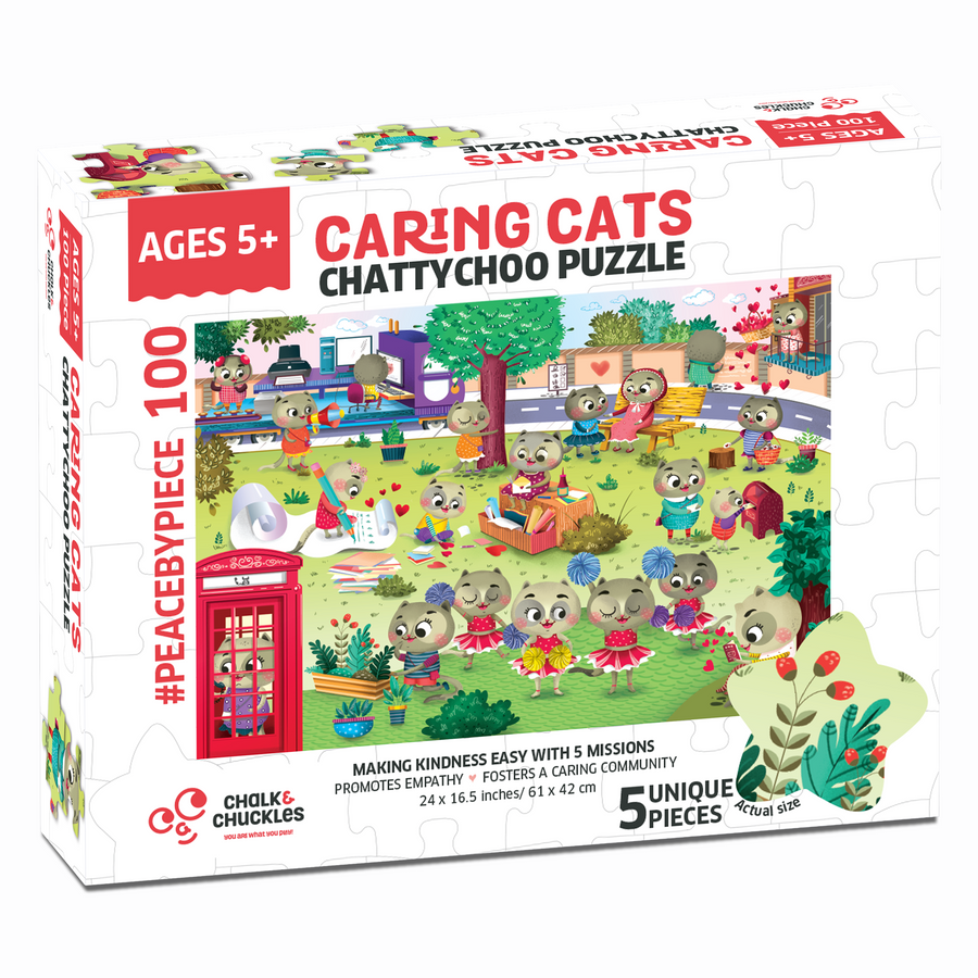 Chalk & Chuckles Caring Cats Chattychoo Activity Puzzle |  | Safari Ltd®