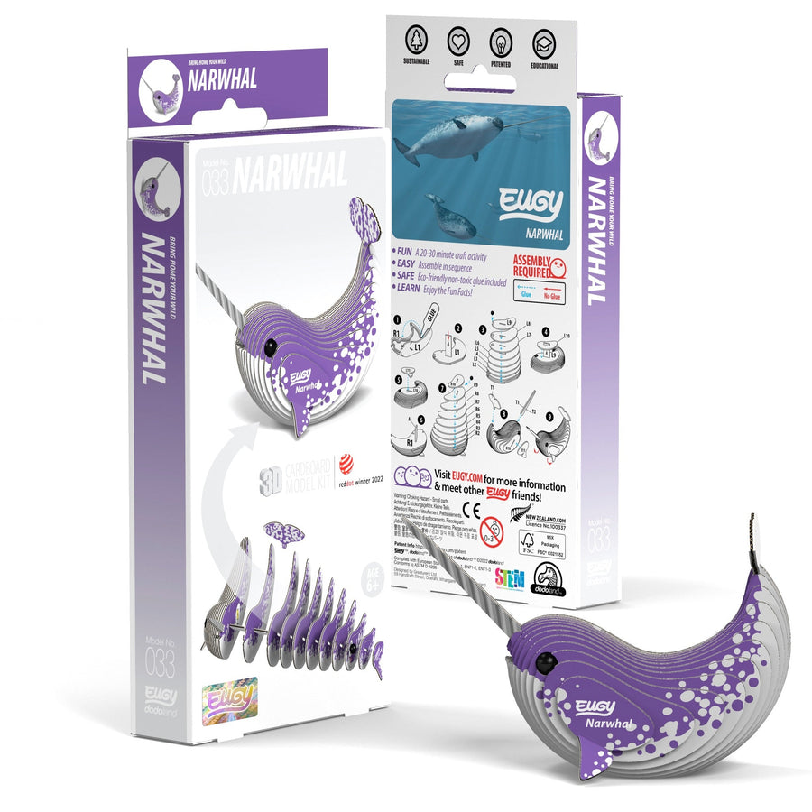 EUGY Narwhal 3D Puzzle | Eugy | Safari Ltd®