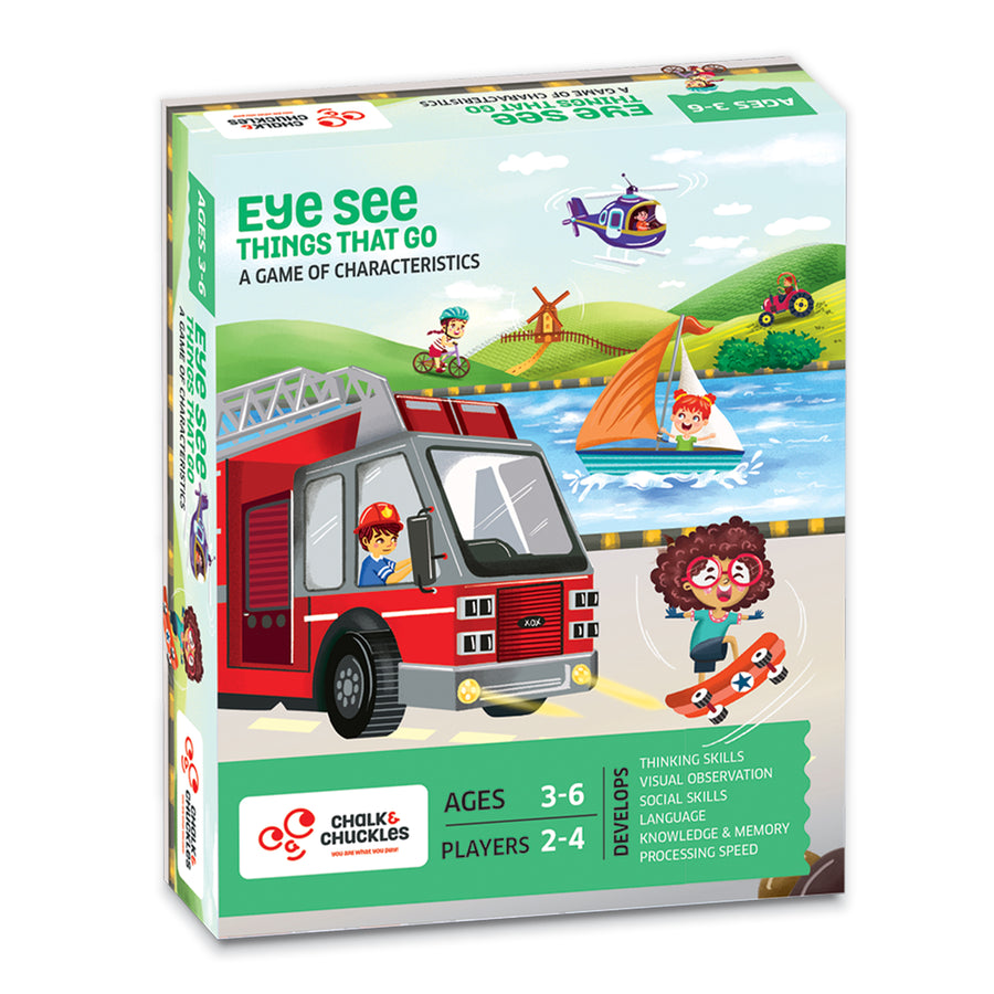 Chalk & Chuckles Eye See - Vehicles Card Game |  | Safari Ltd®