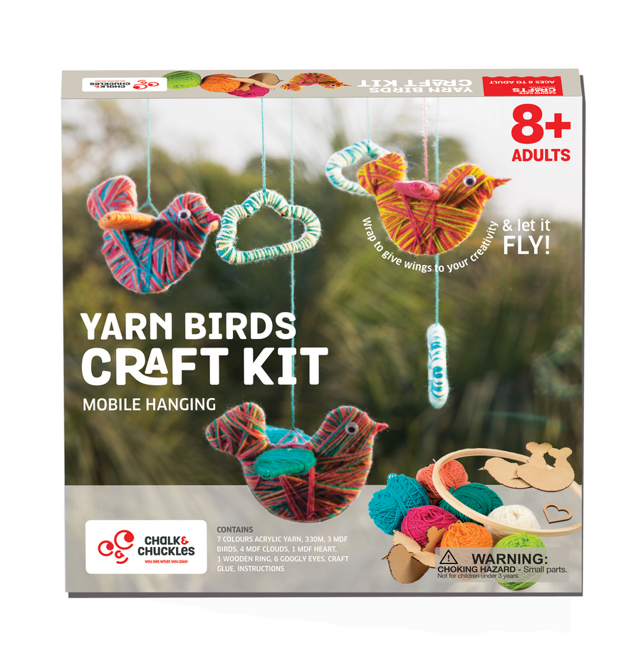Chalk & Chuckles Yarn Birds Craft Kit |  | Safari Ltd®