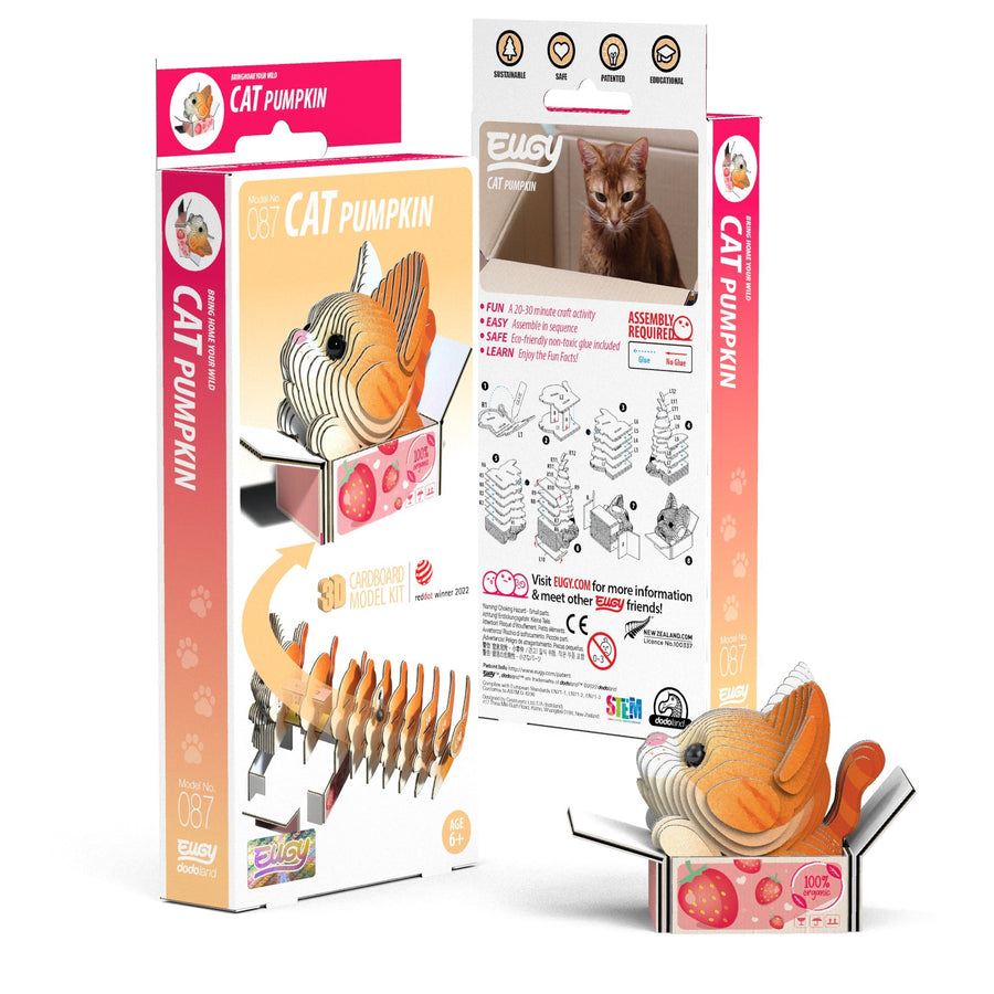 EUGY Cat - Pumpkin 3D Puzzle | Eugy | Safari Ltd®