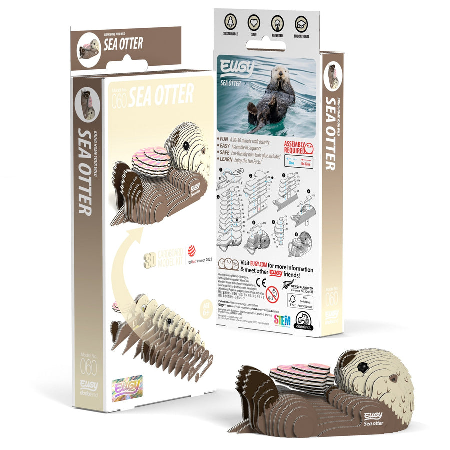 EUGY Sea Otter 3D Puzzle | Eugy | Safari Ltd®