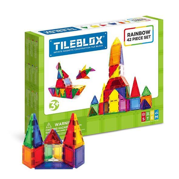 42pc Tileblox Rainbow Magnetic Building Blocks | | Safari Ltd®