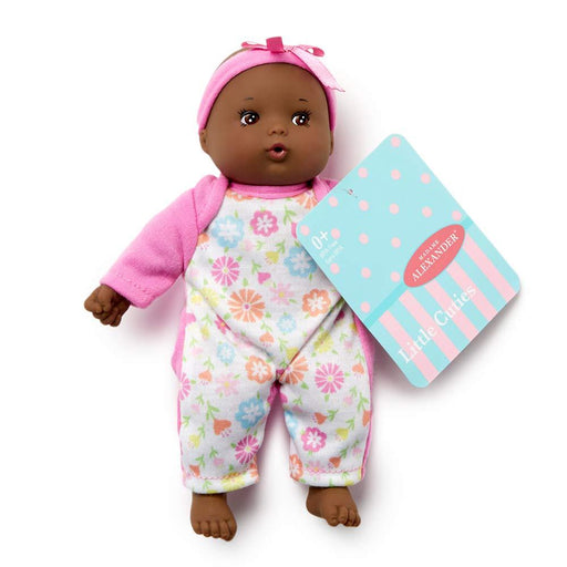 Little Cuties - Pink- Dark Skin Tone Doll - Safari Ltd®