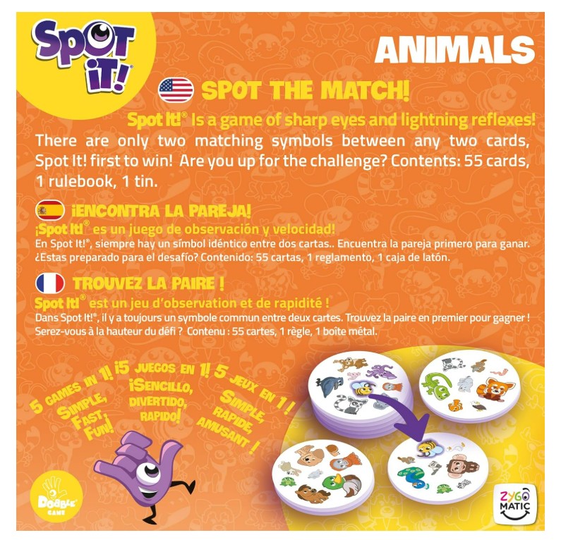 Spot it! Junior Animals Card Game | Games | Safari Ltd®