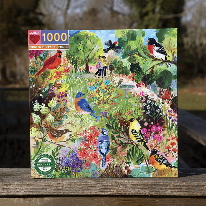 Birds in the Park 1000 Piece Square Puzzle | Eeboo | Safari Ltd®