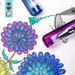 iHeartArt 12 Glitter Gel Pens | Bright Stripes | Safari Ltd®