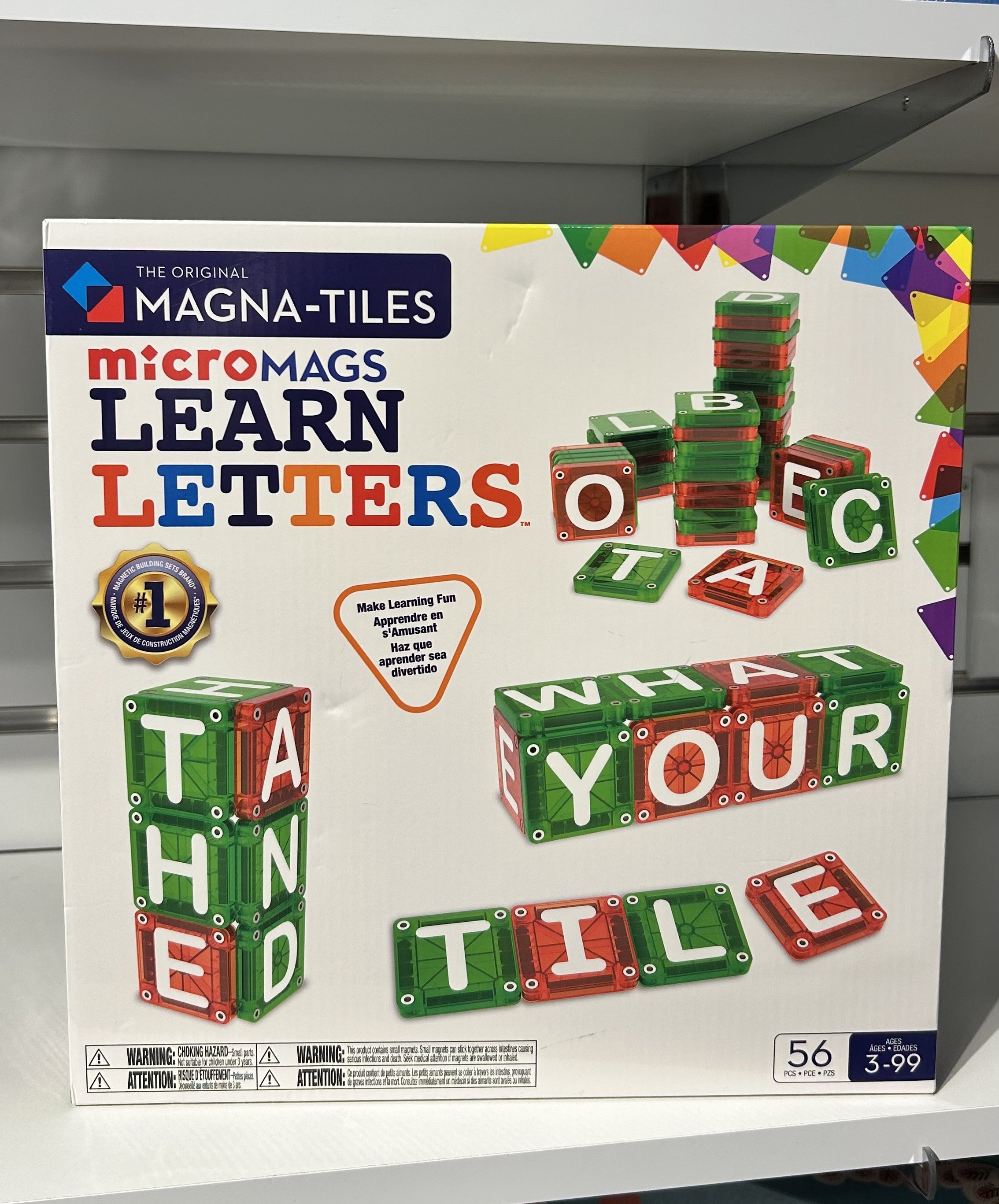 Magnatiles microMAGS Learn Letters |  | Safari Ltd®