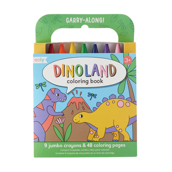 OOLY - Carry Along - Crayon & Coloring Book Kit - Dinoland |  | Safari Ltd®