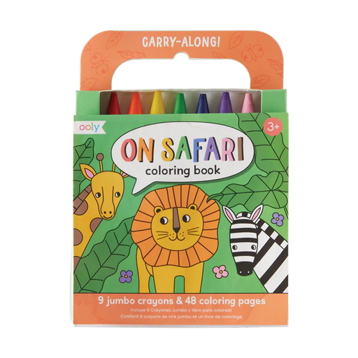 OOLY - Carry Along - Crayon & Coloring Book Kit - Safari |  | Safari Ltd®