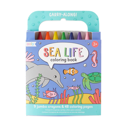 OOLY - Carry Along - Crayon & Coloring Book Kit - Sea Life |  | Safari Ltd®