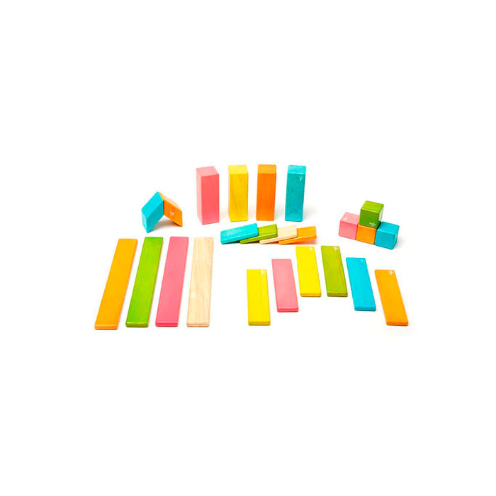 24 Piece Magnetic Wooden Block Set | Tints |  | Safari Ltd®