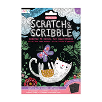 OOLY - Mini Scratch & Scribble Art Kit - Cutie Cats |  | Safari Ltd®