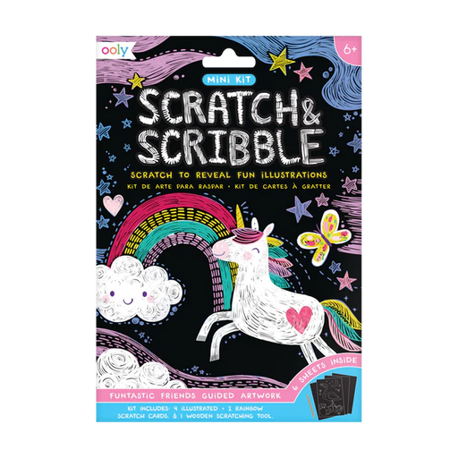 OOLY - Mini Scratch & Scribble Art Kit - Funtastic Friends |  | Safari Ltd®