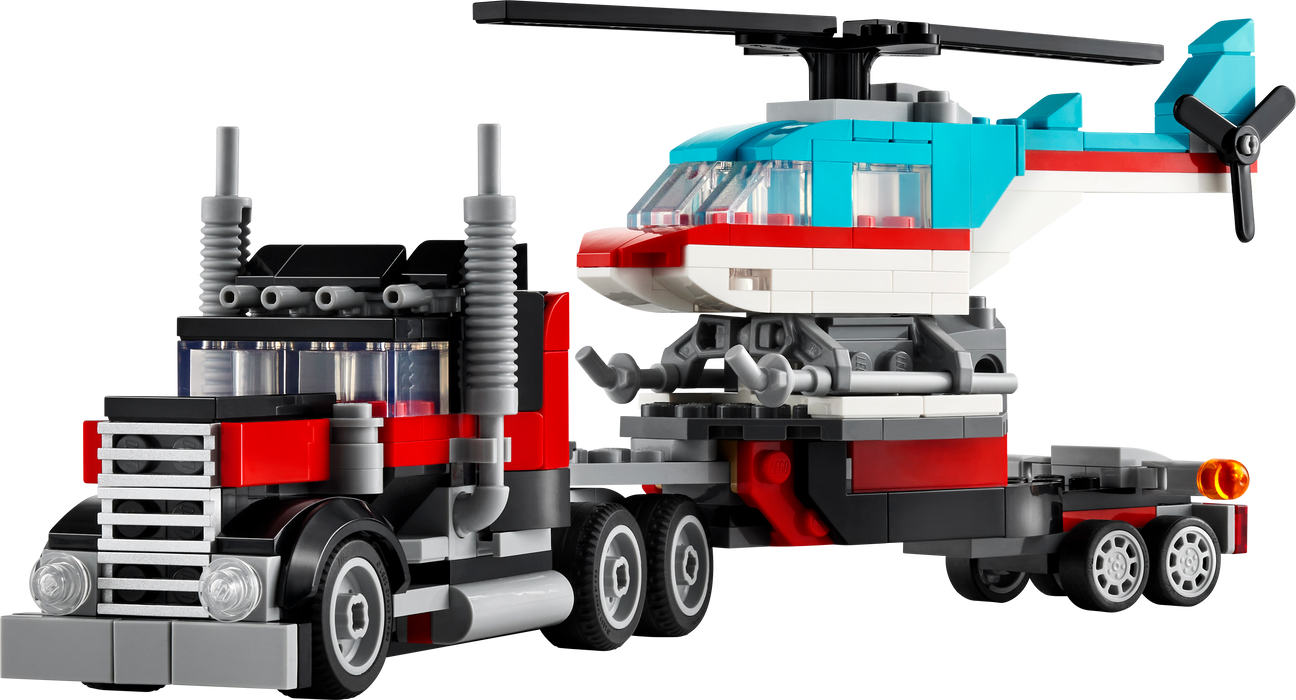 31146 Flatbed Truck with Heliocopter |  | Safari Ltd®