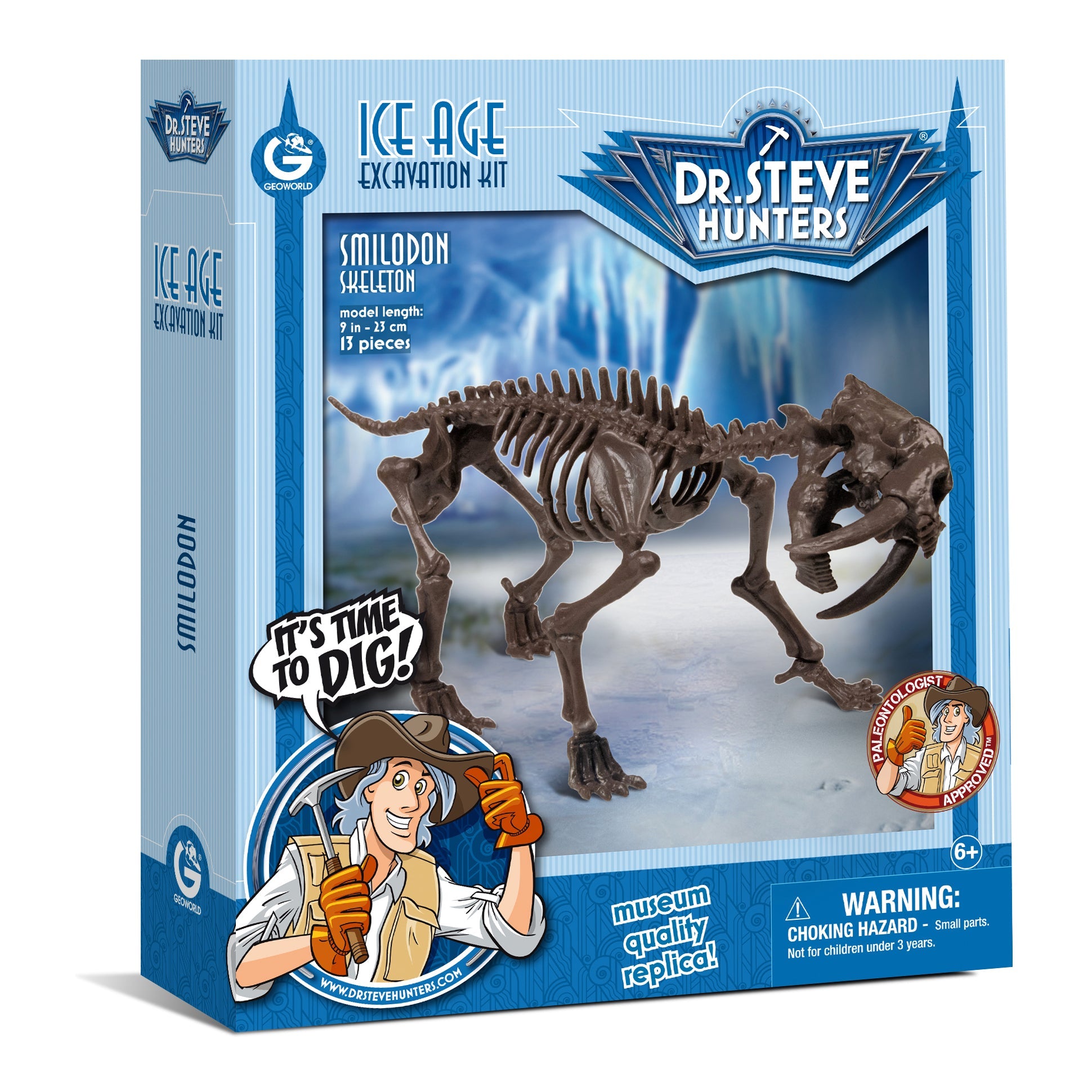 Dr. Steve Hunters GEOWorld Ice Age Dig Smilodon Excavation Kit