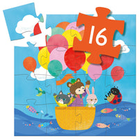 The Hot Air Balloon 16pc Silhouette Jigsaw Puzzle |  | Safari Ltd®