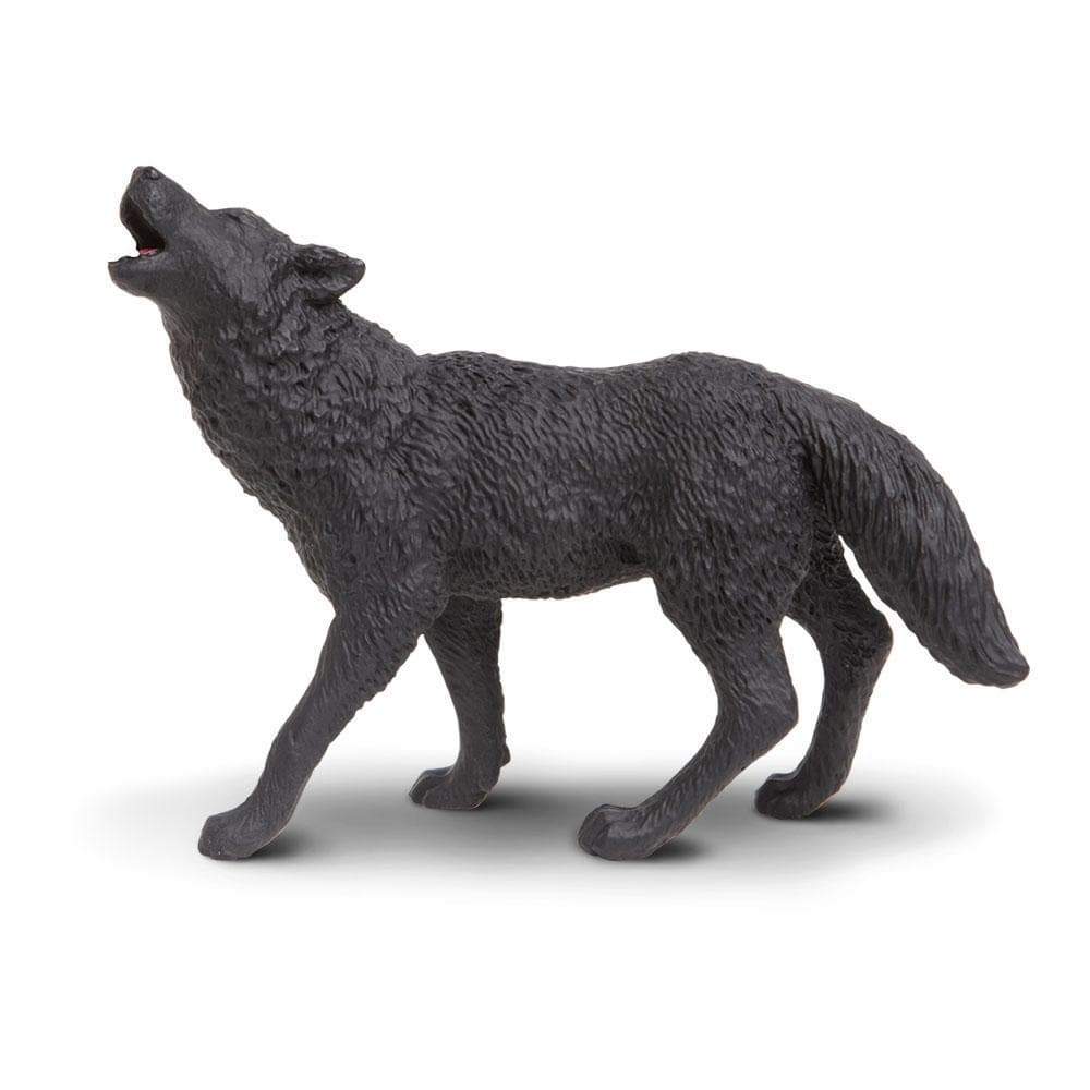 Black Wolf Figurine – Realistic Wildlife Toy | Safari Ltd