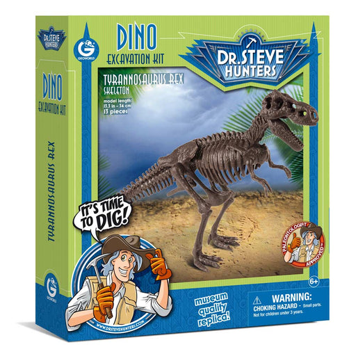 Dr. Steve Hunters GEOWorld Dino Dig Tyrannosaurus Rex Excavation Kit - 13 pieces - Safari Ltd®