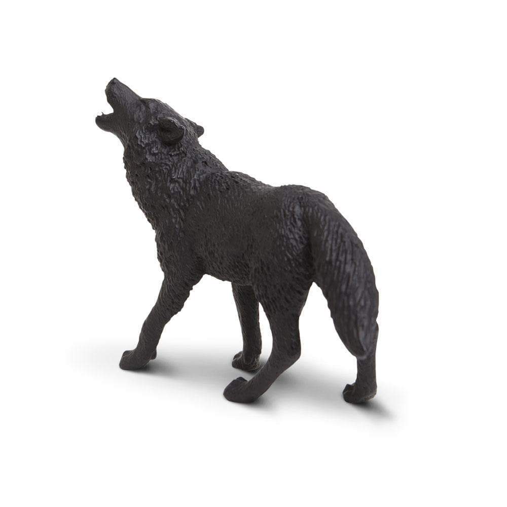 Black Wolf Figurine – Realistic Wildlife Toy | Safari Ltd