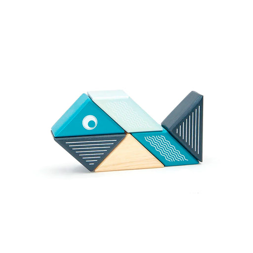 Travel Pals - Magnetic Wooden Block Set | Whale |  | Safari Ltd®