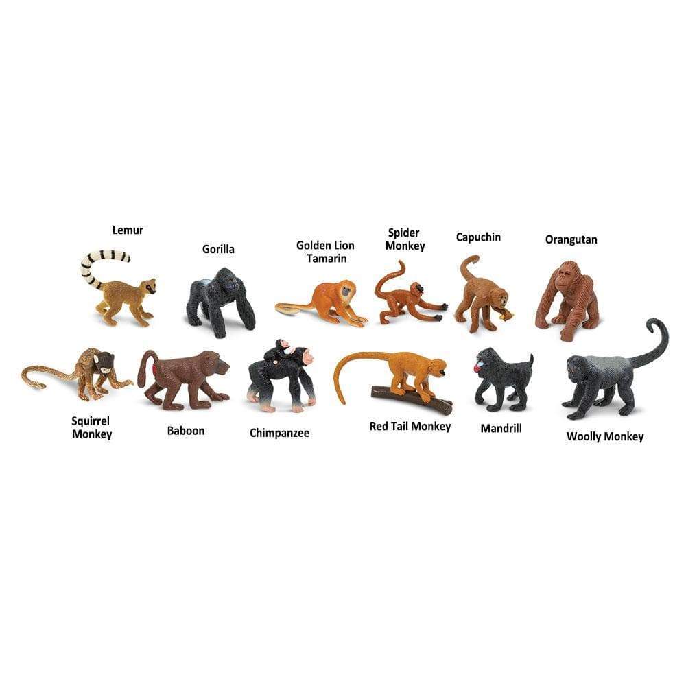 Monkeys & Apes TOOB® – 12 Primates, Educational Toy Set | Safari Ltd ...