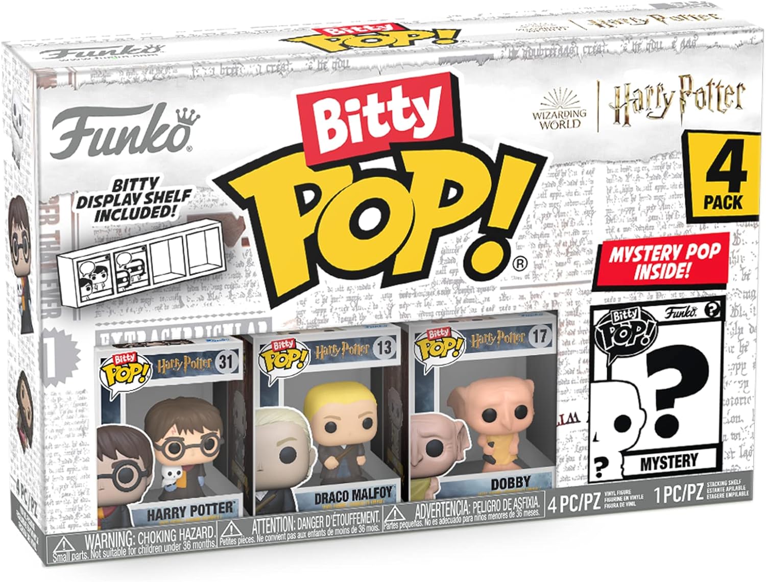 Bitty Pop! Harry Potter 4-Pack – Mini Collectible Figures for Kids