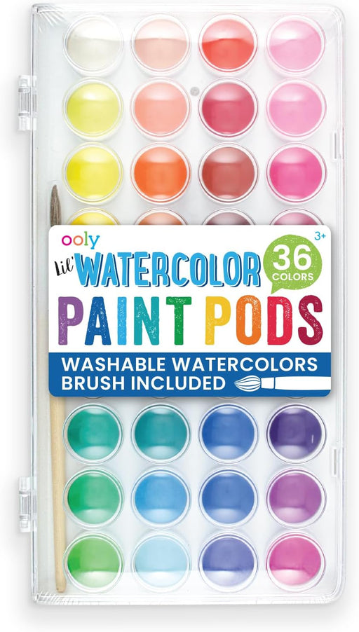 OOLY - Lil' Paint Pods Watercolor Paint - 37 Piece Set |  | Safari Ltd®