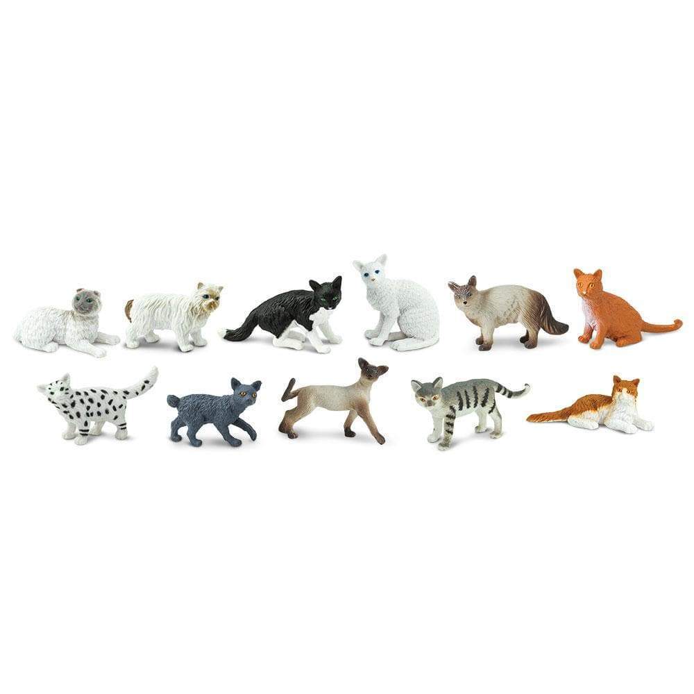 Domestic Cats TOOB® - 11 Cat Breeds Figurines | Non-Toxic, BPA