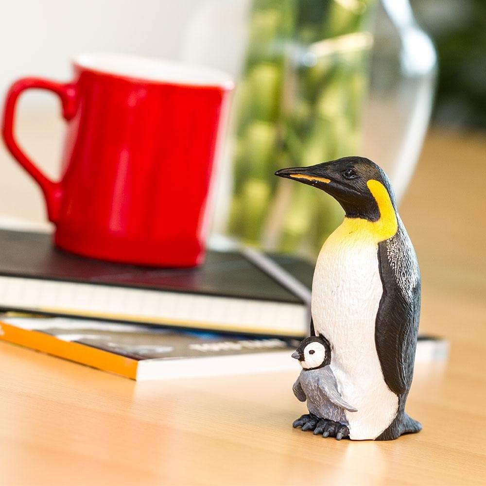 Emperor Penguin with Baby Figure Realistic Wildlife Toy Model