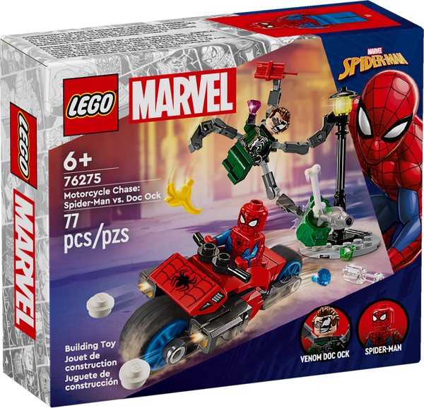 76275 Motorcycle Chase: Spider-Man vs. Doc Ock | Safari Ltd® 76275 Motorcycle Chase: Spider-Man vs. Doc Ock | Safari Ltd®