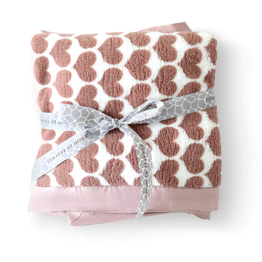 Little Giraffe - Chenille Heart Army Throw Blanket |  | Safari Ltd®
