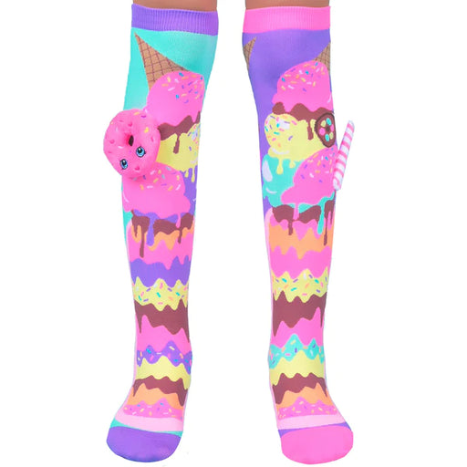 Madmia Socks - MILKSHAKE TODDLER SOCKS W/ DONUT AND STRAW |  | Safari Ltd®