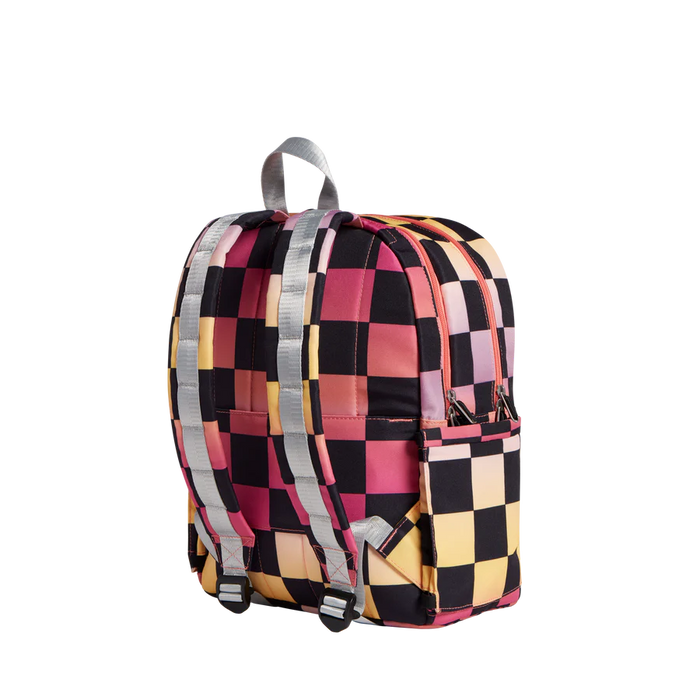 Kane Kids Double Pocket - Pink Checkerboard | Backpack | Safari Ltd®