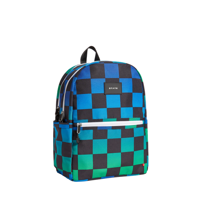 Kane Kids Double Pocket - Blue Checkerboard | Backpack | Safari Ltd®