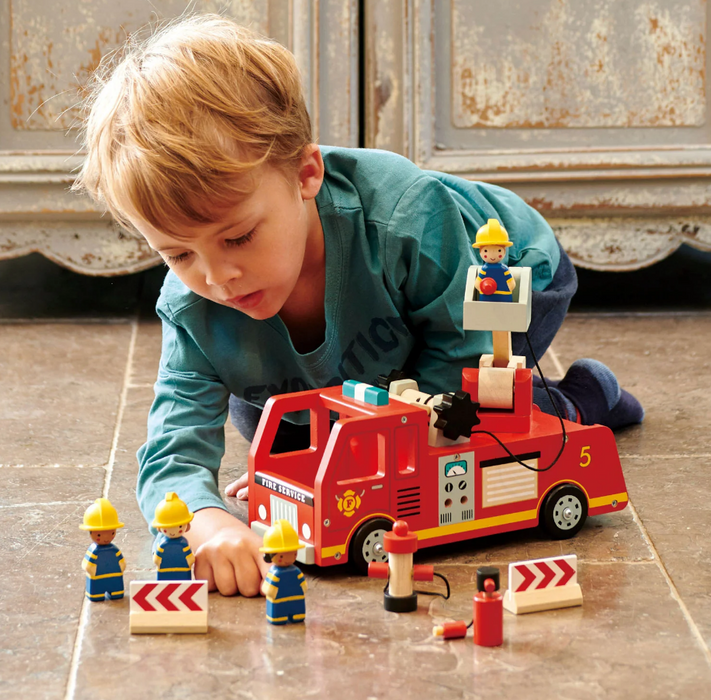 Tender Leaf Toys Fire Engine | Pretend Play | Safari Ltd®
