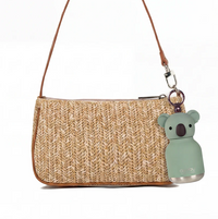 A Mini Koala Bestie Bottle Vacuum Flask from Asobu Bottle/AdnArt Inc, featuring an adorable green koala design attached to the lid.