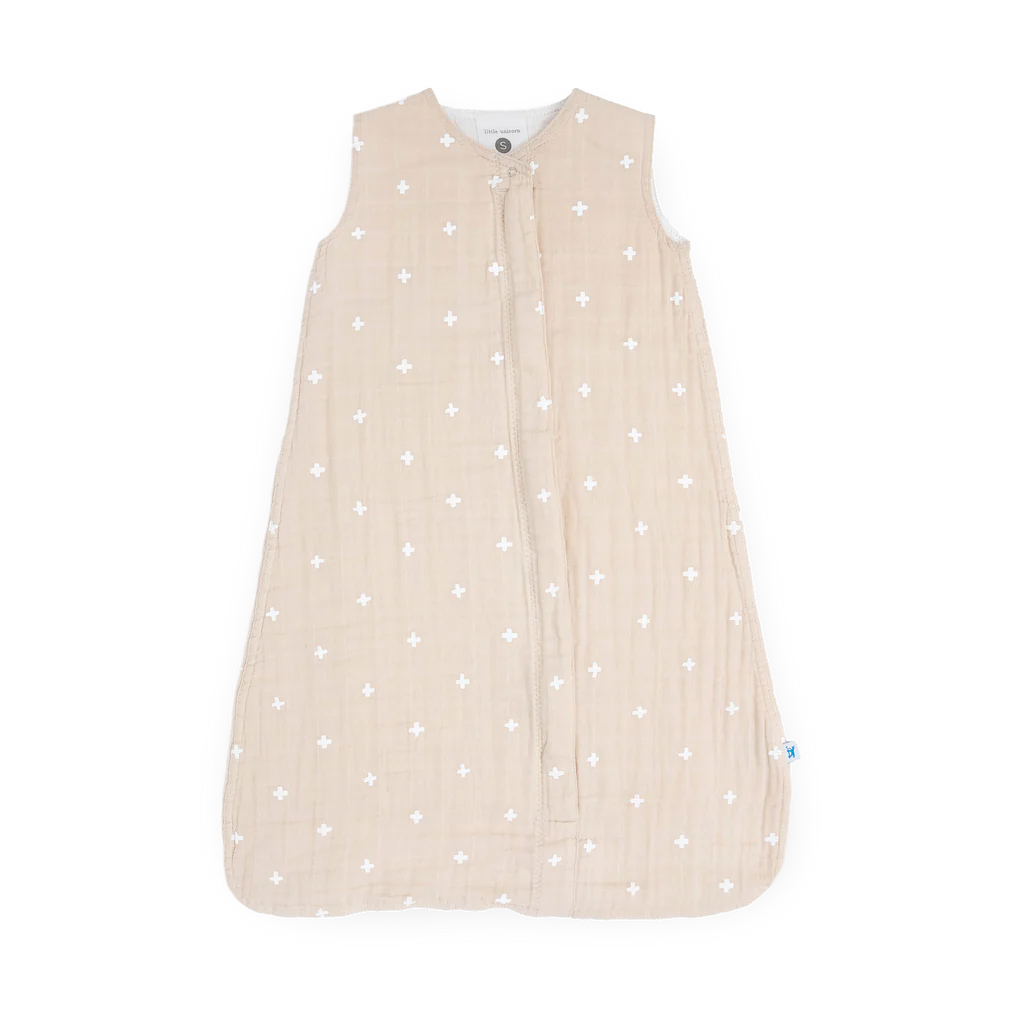 Taupe Cross Cotton Muslin Sleep Bag Medium Safari Ltd®