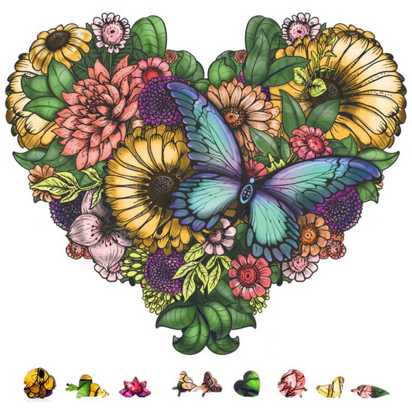 ZenChalet - Flower Heart - 1000 PC Puzzle | Safari Ltd®