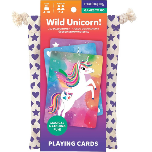 Wild Unicorn! Playing Cards to Go | Mudpuppy | Safari Ltd®