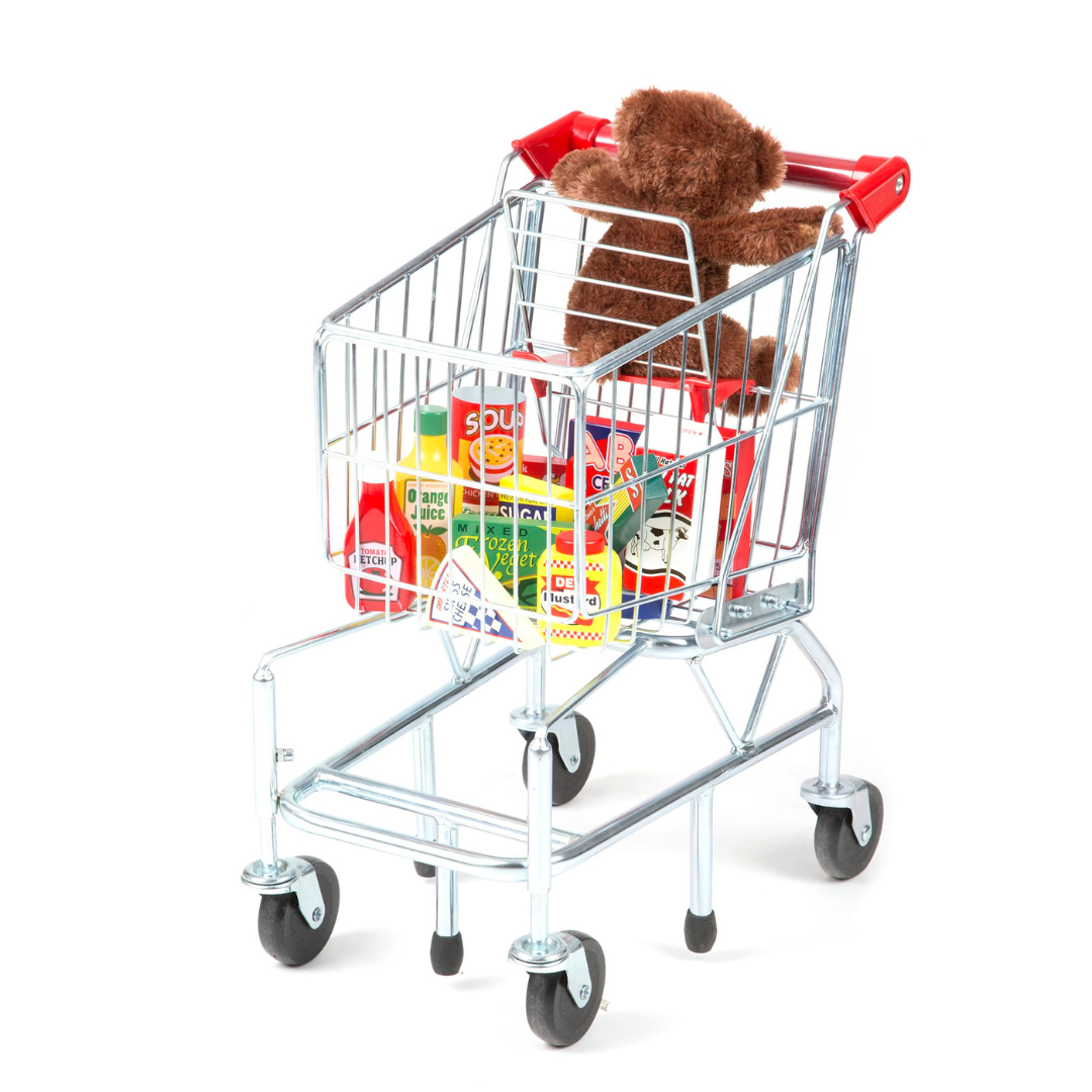 Metal grocery cart toy shop