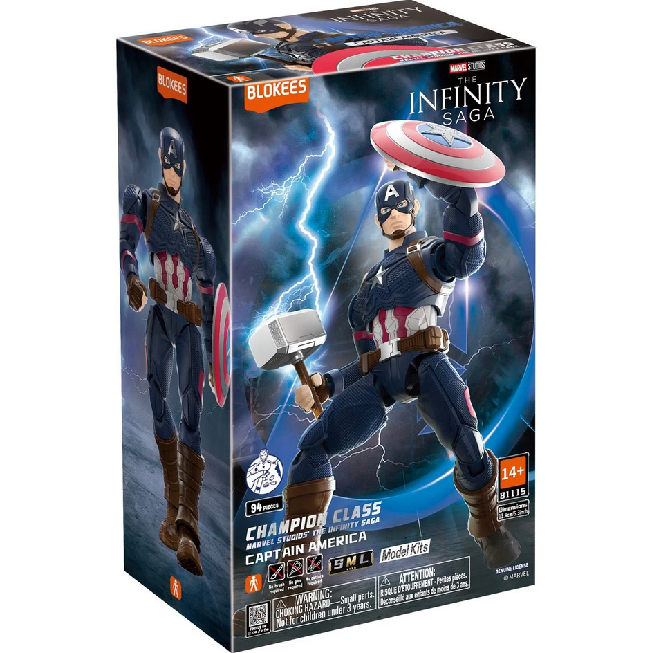Blokees Marvel Infinity Saga Champion Class Captain America Figure Model Kit |  | Safari Ltd®
