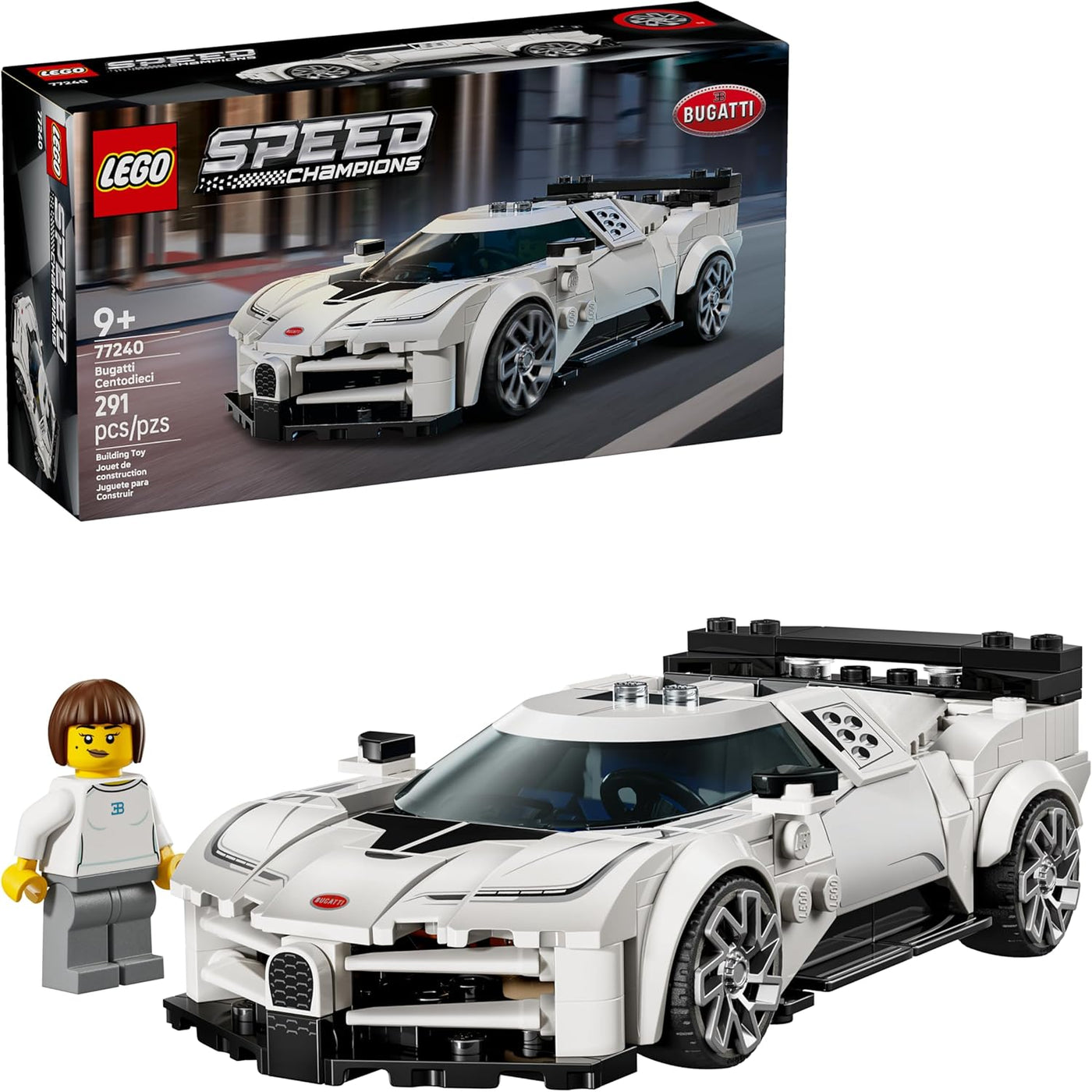 LEGO Speed Champions Bugatti Centodieci Hyper Sports Car Building Toy Set 77240 |  | Safari Ltd®