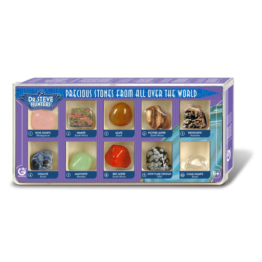 Dr. Steve Hunters Precious Stones from All Over the World  - 10 Real Stones Science & Education Toy Set |  | Safari Ltd®