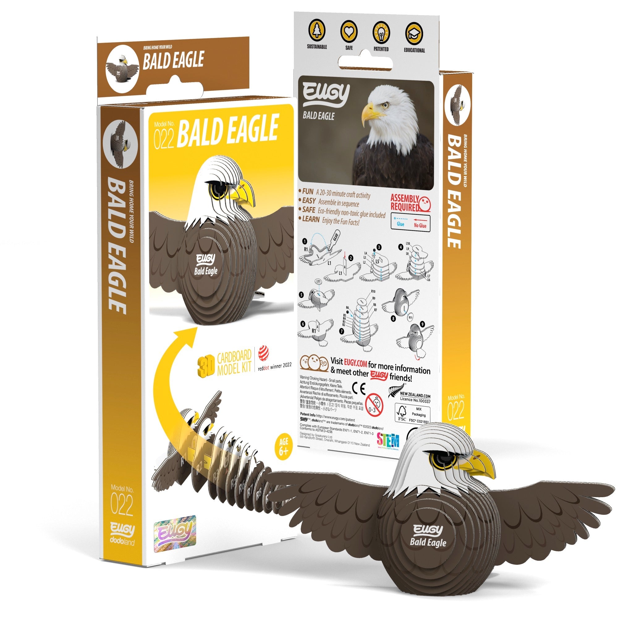 EUGY Bald Eagle 3D Puzzle | Safari Ltd®
