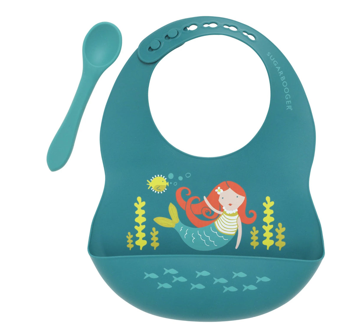 Ore Fresh & Messy Bib + Spoon Set Mermaid