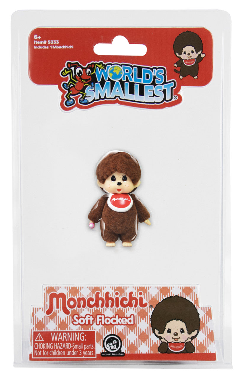 World's Smallest Monchhichi "Plush" Soft Flocked Figure