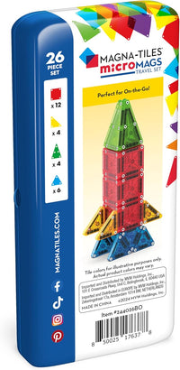Magna-Tiles microMAGS 26 Pc Travel Magnetic Building Set |  | Safari Ltd®