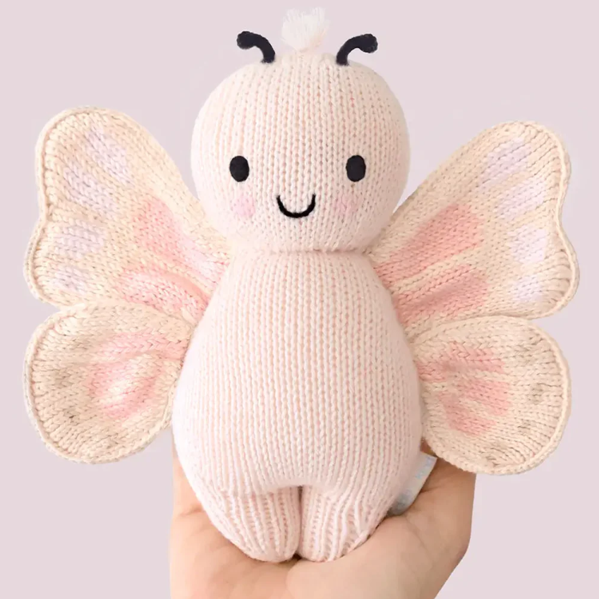 Cuddle + Kind Baby Butterfly Plush Stuffed Animal - Petal Pink |  | Safari Ltd®